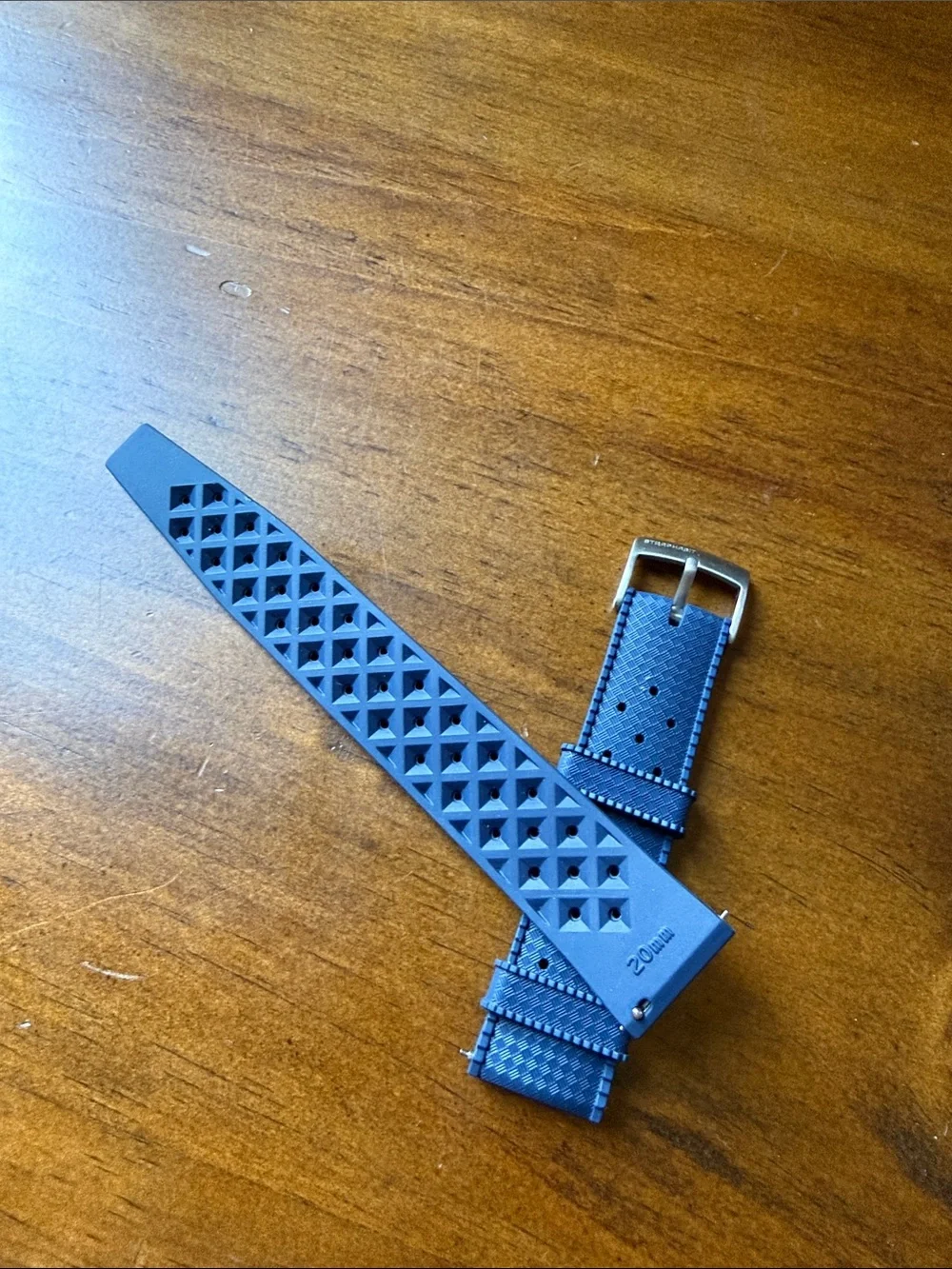 Strap Habit 20mm rubber tropic watch strap -blue